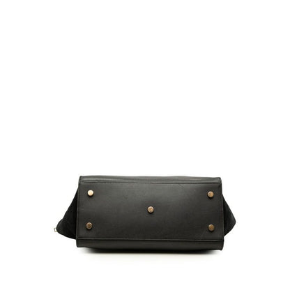 Saint Laurent Downtown Cabas 2-Way Shoulder Bag Black Leather Suede — view 3
