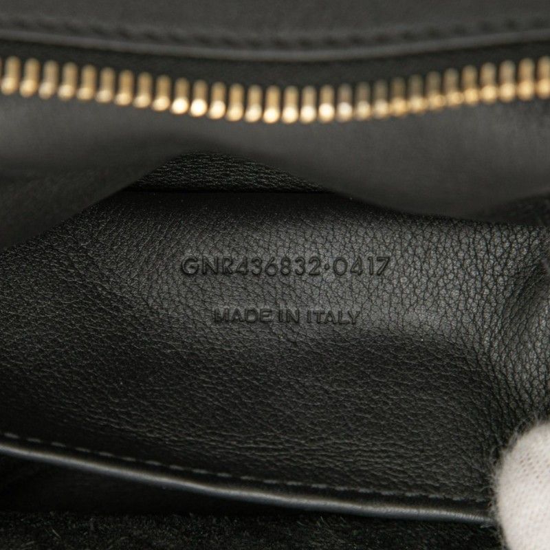 Saint Laurent Downtown Cabas 2-Way Shoulder Bag Black Leather Suede — view 6