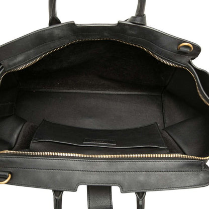 Saint Laurent Downtown Cabas 2-Way Shoulder Bag Black Leather Suede — view 4