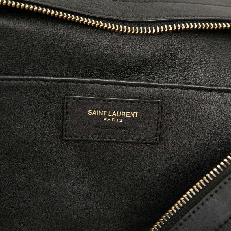 Saint Laurent Downtown Cabas 2-Way Shoulder Bag Black Leather Suede — view 5