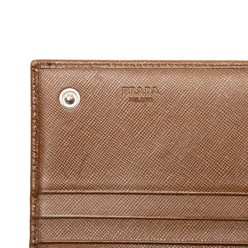 Prada Wallet Brown Saffiano Leather — view 7