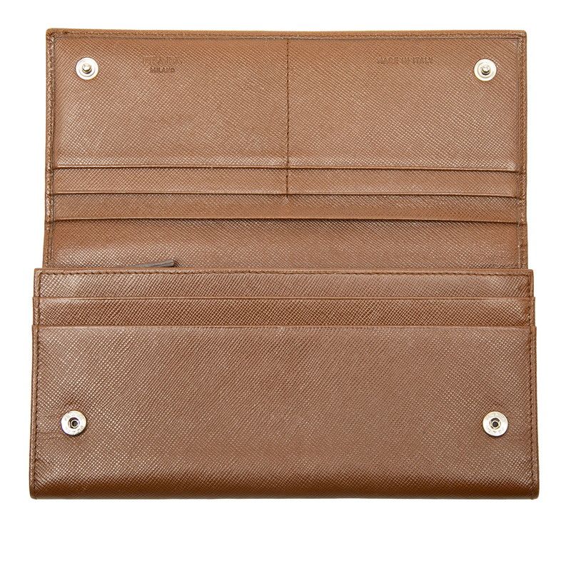 Prada Wallet Brown Saffiano Leather — view 4