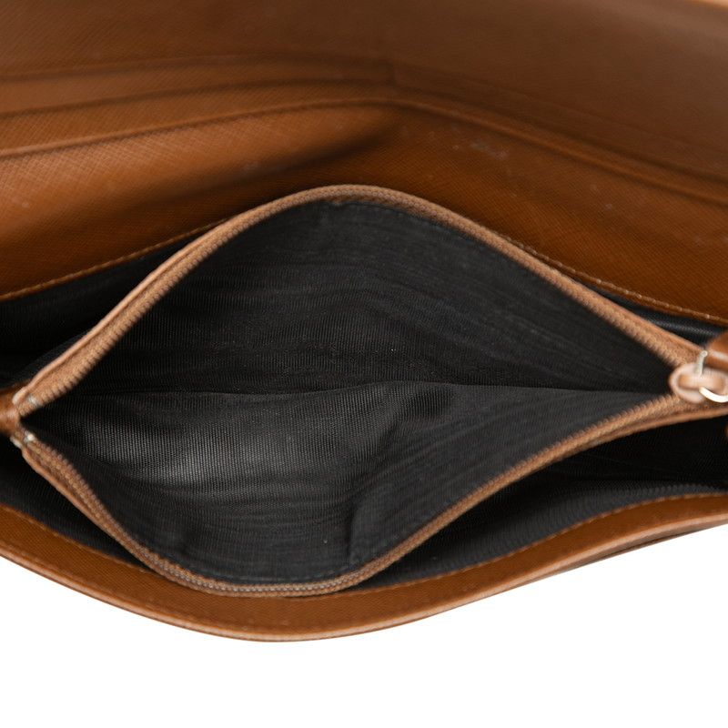 Prada Wallet Brown Saffiano Leather — view 5