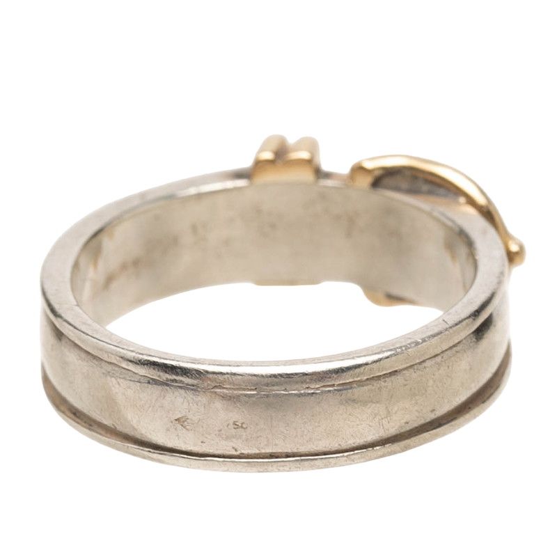 Hermes Ceinture Belt Motif Ring 50 Silver — view 3