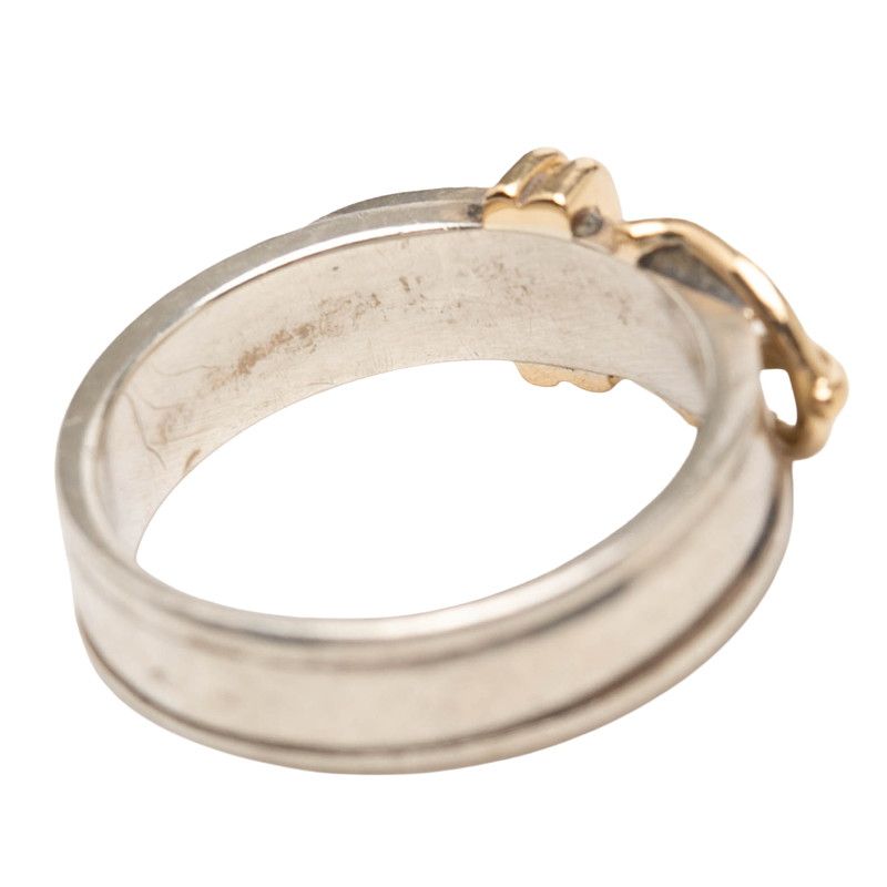 Hermes Ceinture Belt Motif Ring 50 Silver — view 6
