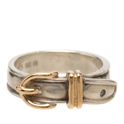 Hermes Ceinture Belt Motif Ring 50 Silver