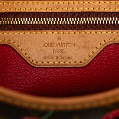 Louis Vuitton Monogram Cherry Bucket PM Tote Shoulder Bag Brown Leather — view 5