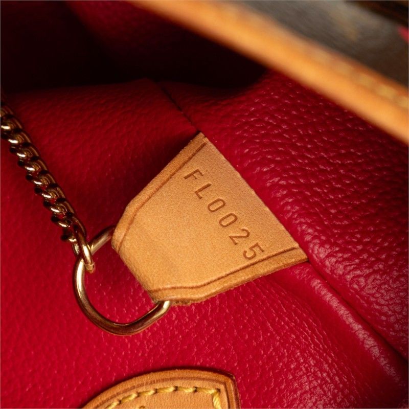 Louis Vuitton Monogram Cherry Bucket PM Tote Shoulder Bag Brown Leather — view 6