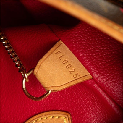 Louis Vuitton Monogram Cherry Bucket PM Tote Shoulder Bag Brown Leather — view 6