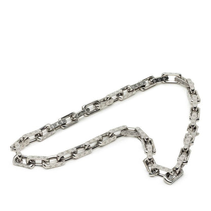 Louis Vuitton Monogram Collier Chain Necklace Silver Metal — view 2