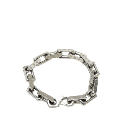 Louis Vuitton Collier Chain Monogram Bracelet L Silver Metal — view 3