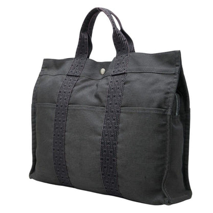 Hermes Herline MM Tote Bag Gray Nylon Canvas — view 2