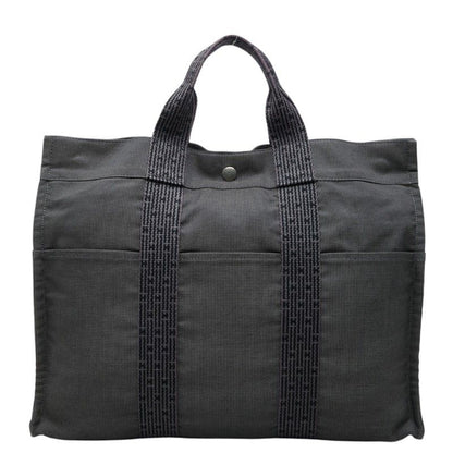 Hermes Herline MM Tote Bag Gray Nylon Canvas