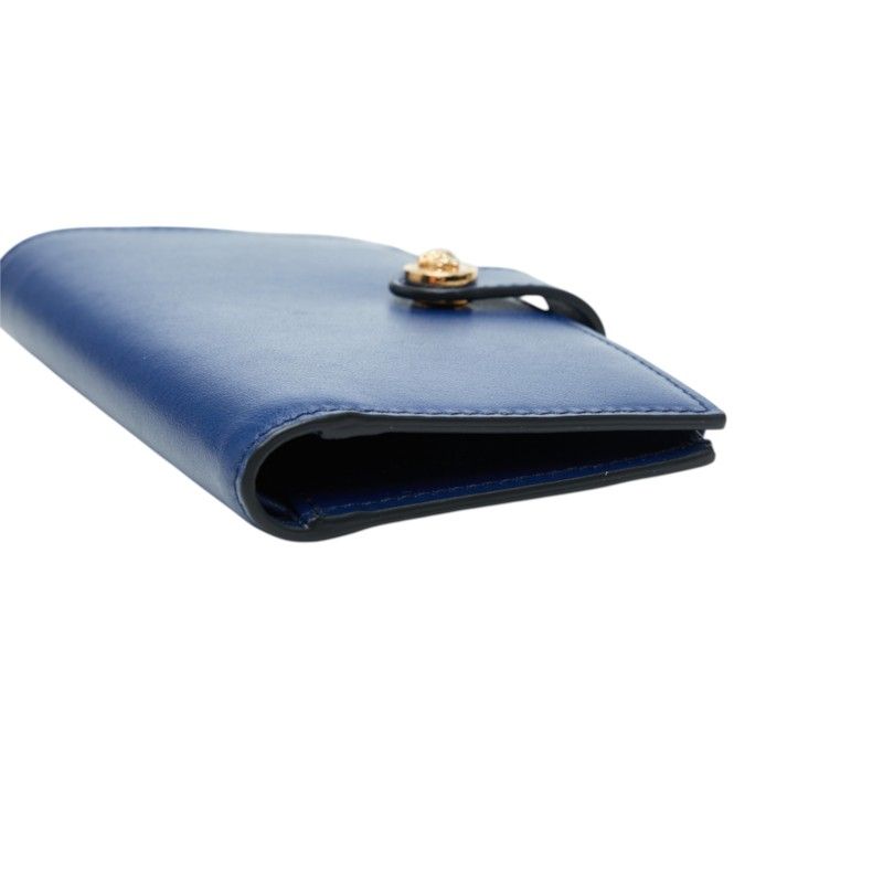 Versace Medusa Bifold Wallet Vertical Navy Leather — view 4
