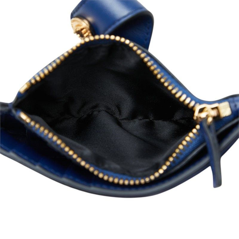 Versace Medusa Bifold Wallet Vertical Navy Leather — view 8