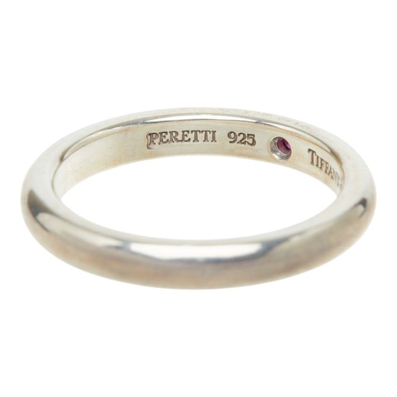 Tiffany & Co Stacking Band Ring 925 Sterling Silver Ruby — view 7