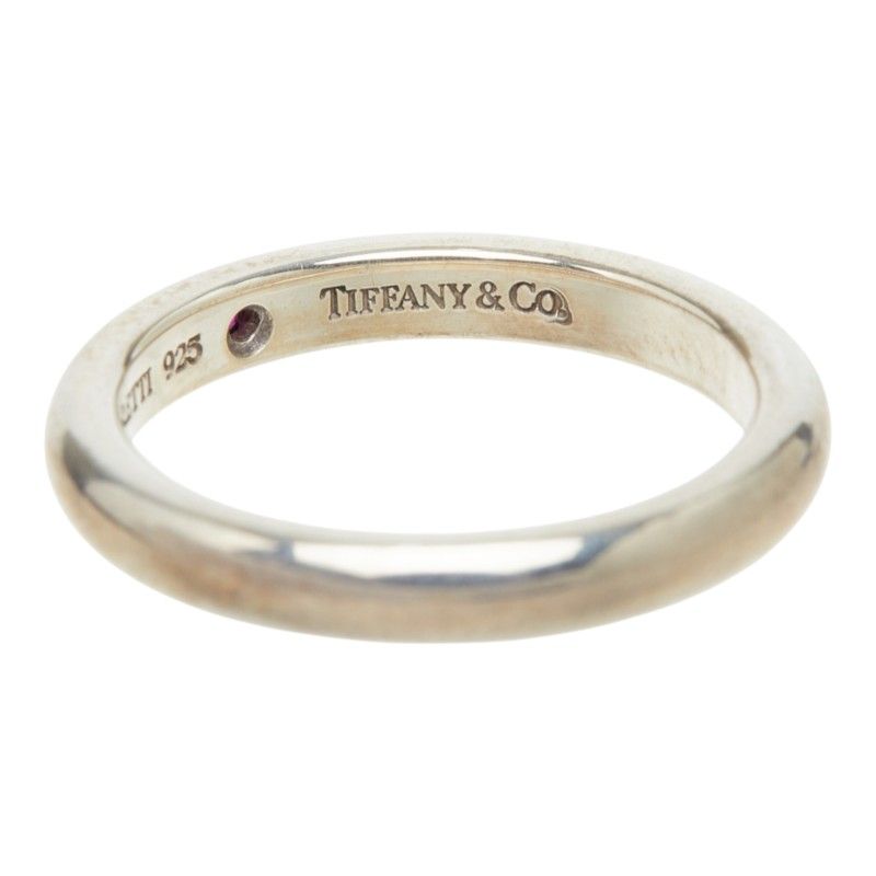 Tiffany & Co Stacking Band Ring 925 Sterling Silver Ruby — view 6