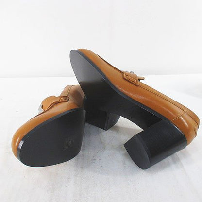 Hermes Constance Loafers Heels H Silver Camel Leather — view 7