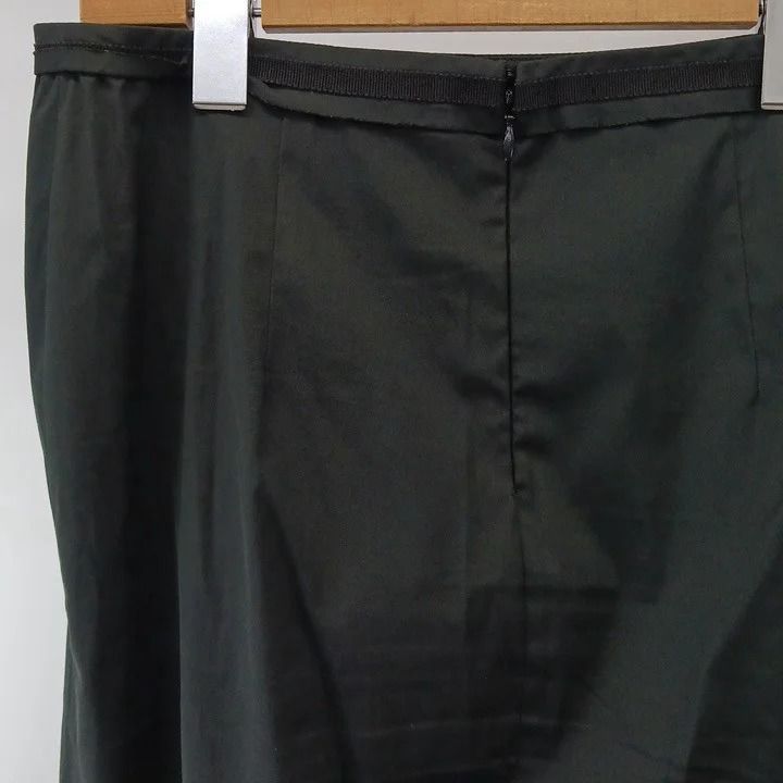 Prada Ruffle Skirt Long Length Nylon Blend Black 42 — view 4