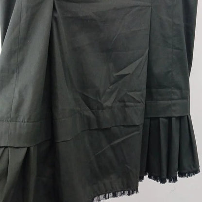 Prada Ruffle Skirt Long Length Nylon Blend Black 42 — view 5