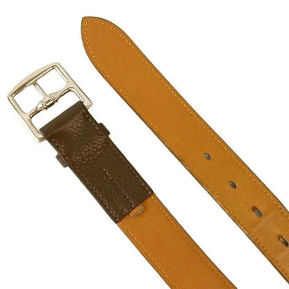 Hermes Etriviere Belt Leather Stirrup Buckle Dark Brown — view 4
