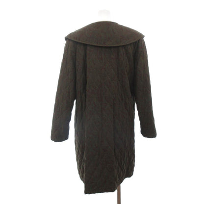 Balenciaga Quilted Coat Long Length All Over Print Green Khaki — view 3