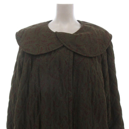 Balenciaga Quilted Coat Long Length All Over Print Green Khaki — view 4