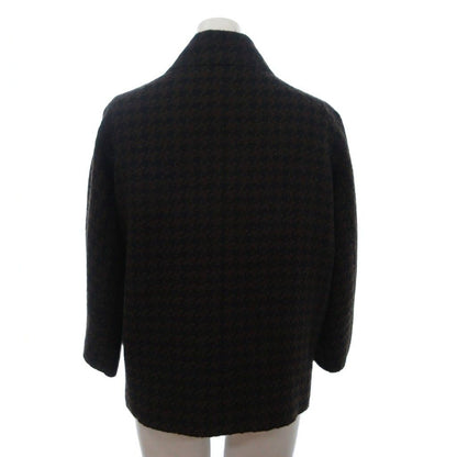 Max Mara Coat Short Length Double Three Quarter Sleeve Houndstooth — view 3