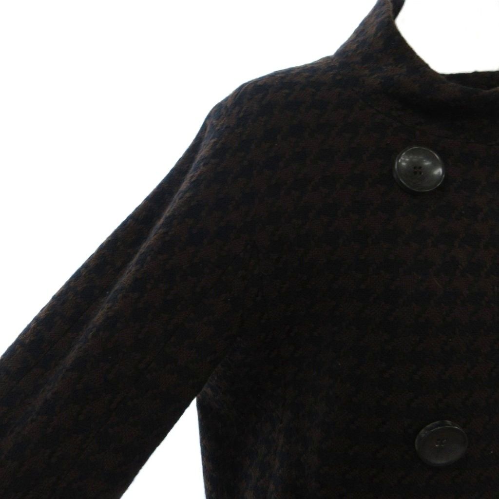 Max Mara Coat Short Length Double Three Quarter Sleeve Houndstooth — view 4