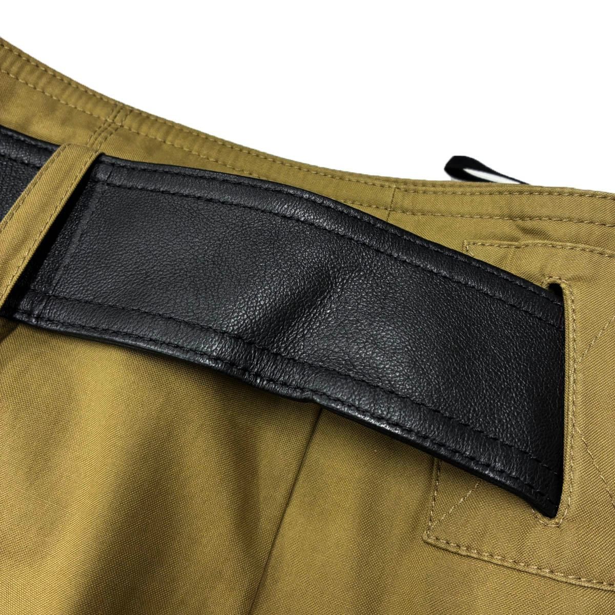 Celine by Phoebe Philo Leather Belt Wrap Skirt 2 Khaki 36 — view 6