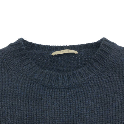 Celine by Phoebe Philo Cashmere Chunky Knit Sweater 2 Navy XS — view 4
