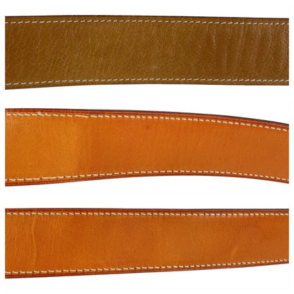 Hermes H Belt Constance Brown Camel Gold Leather — view 7