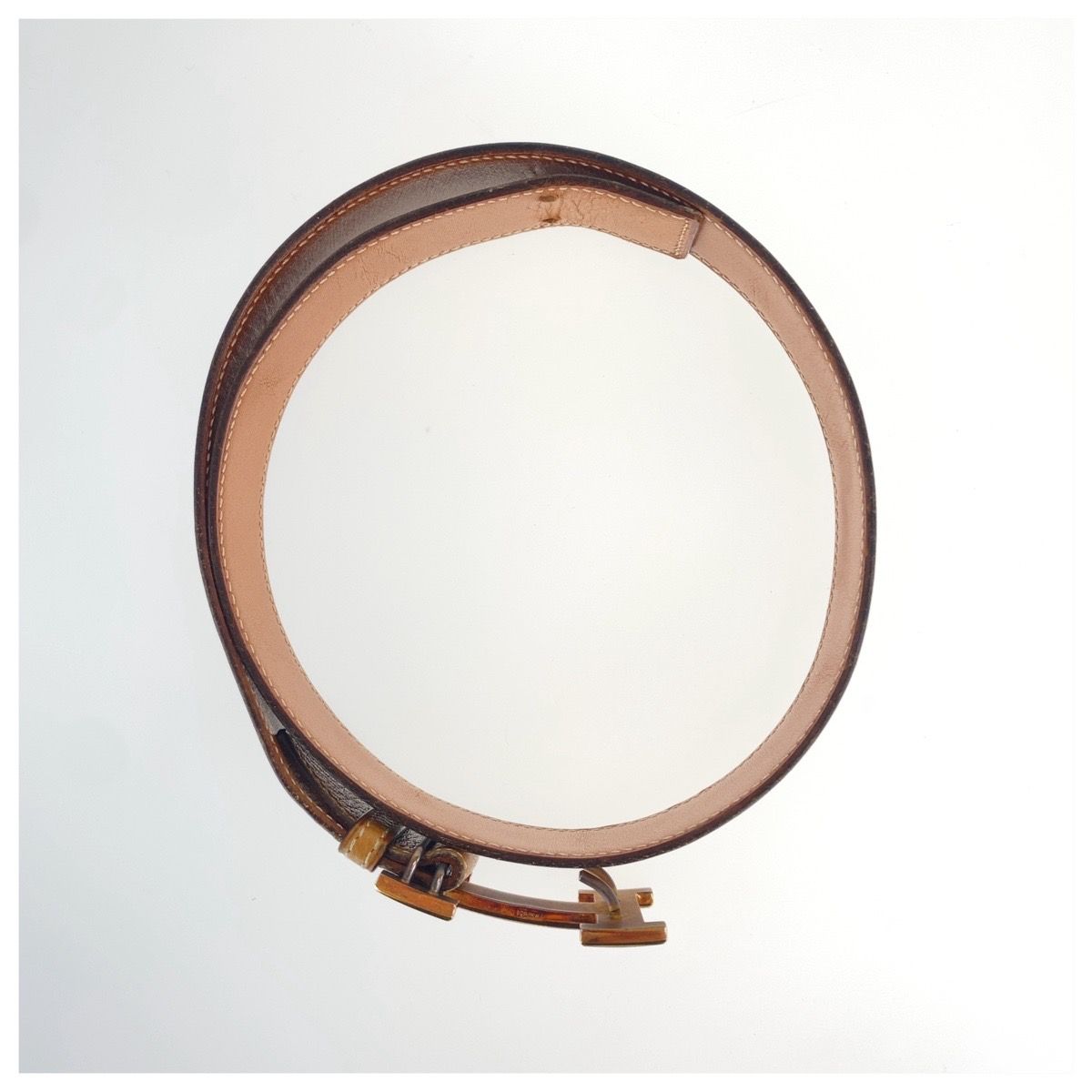 Hermes H Belt Constance Brown Camel Gold Leather — view 5