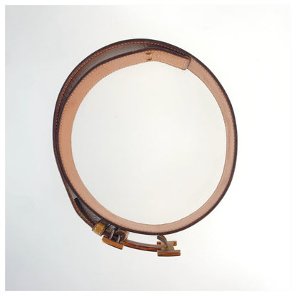 Hermes H Belt Constance Brown Camel Gold Leather — view 5