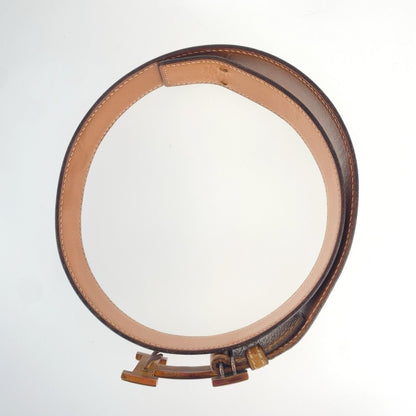 Hermes H Belt Constance Brown Camel Gold Leather — view 4