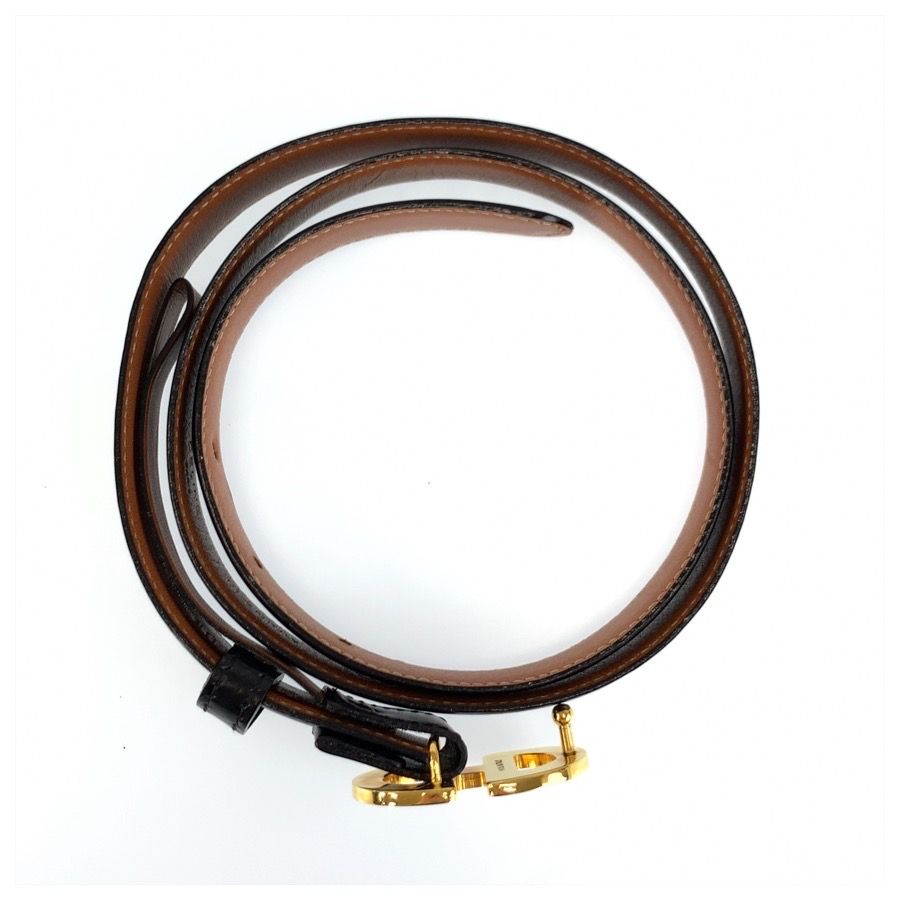 Celine Belt Black Gold Leather — view 6