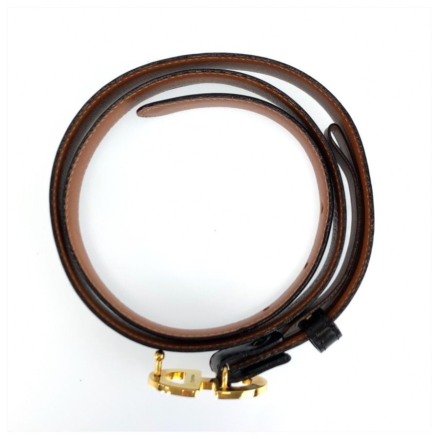 Celine Belt Black Gold Leather — view 5