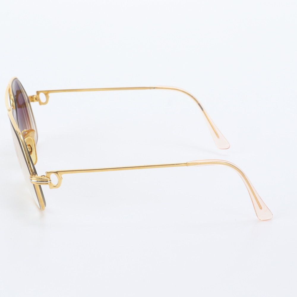 Cartier Trinity Double Bridge Sunglasses Eyewear Gold — view 3