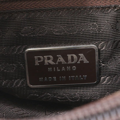 Prada Tessuto Nylon Triangle Logo White Tag with Plastic Chain Shoulder Bag — view 8