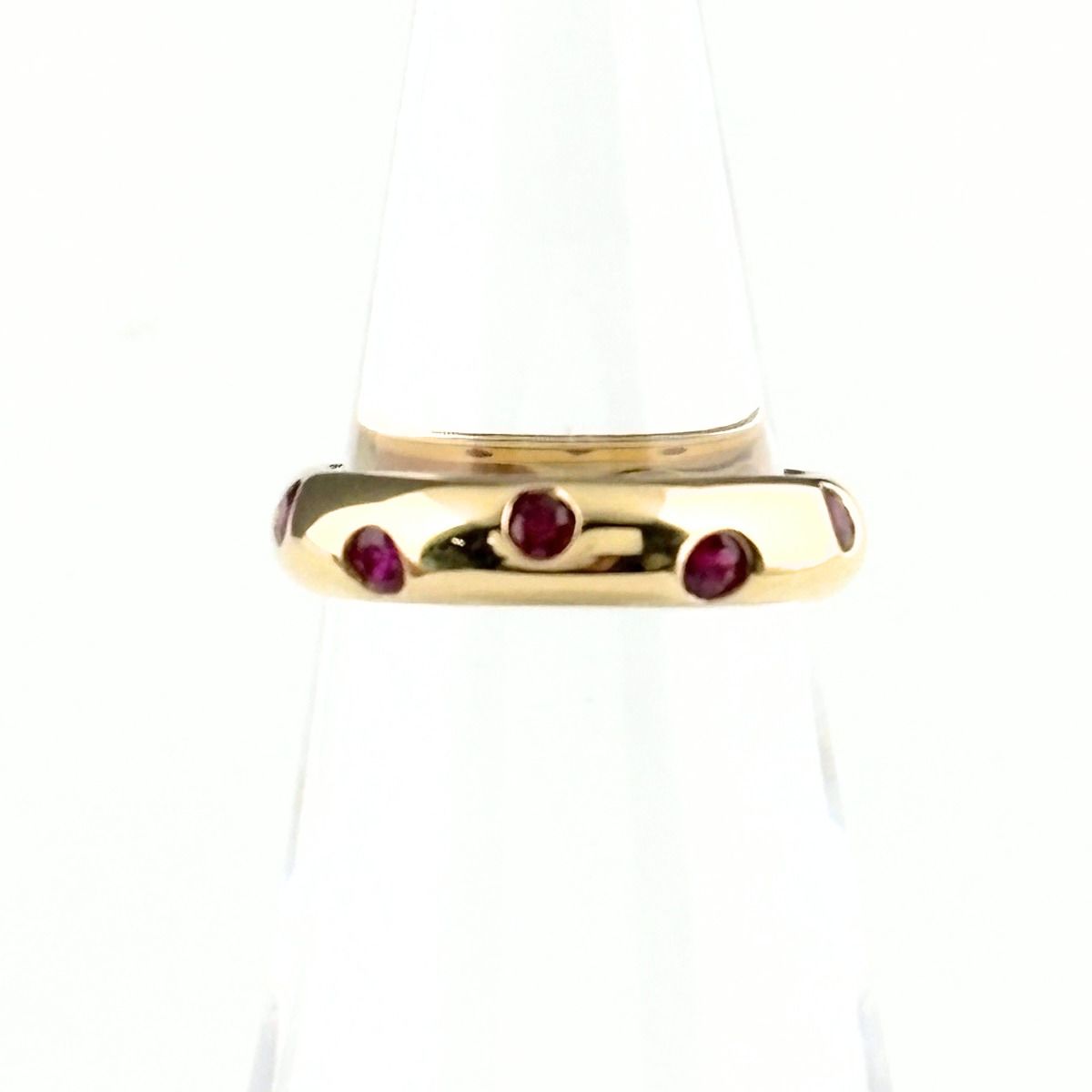 Tiffany & Co Dots Yellow Gold Ring Ruby