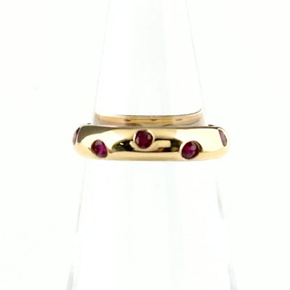 Tiffany & Co Dots Yellow Gold Ring Ruby
