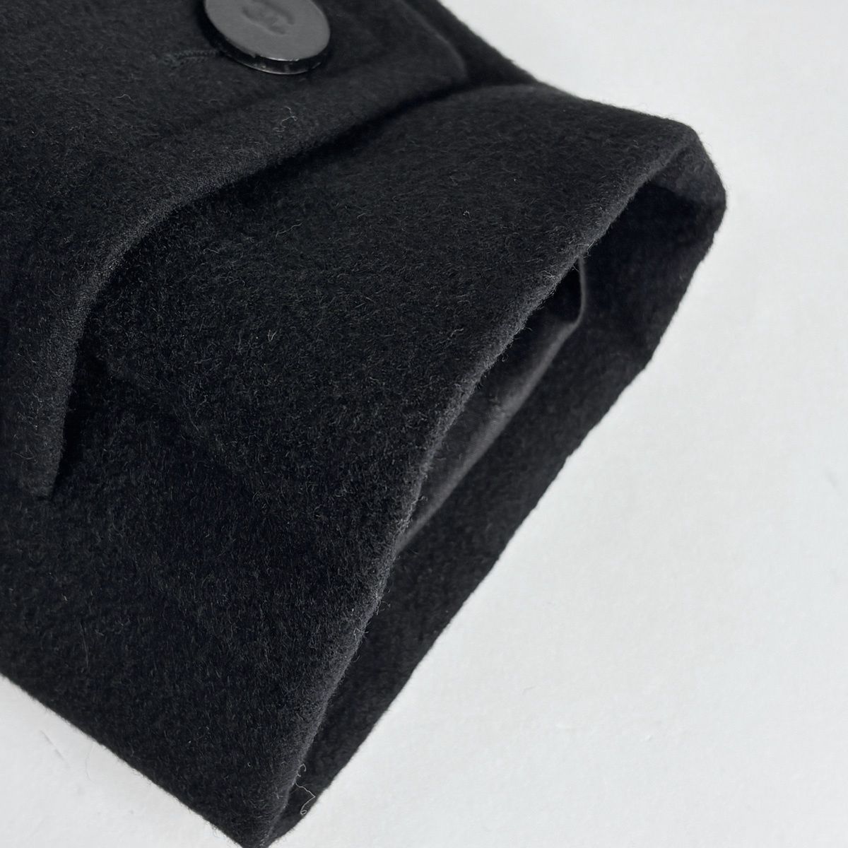 Chanel CC Logo Button Long Coat Double 01A Cashmere Black — view 6