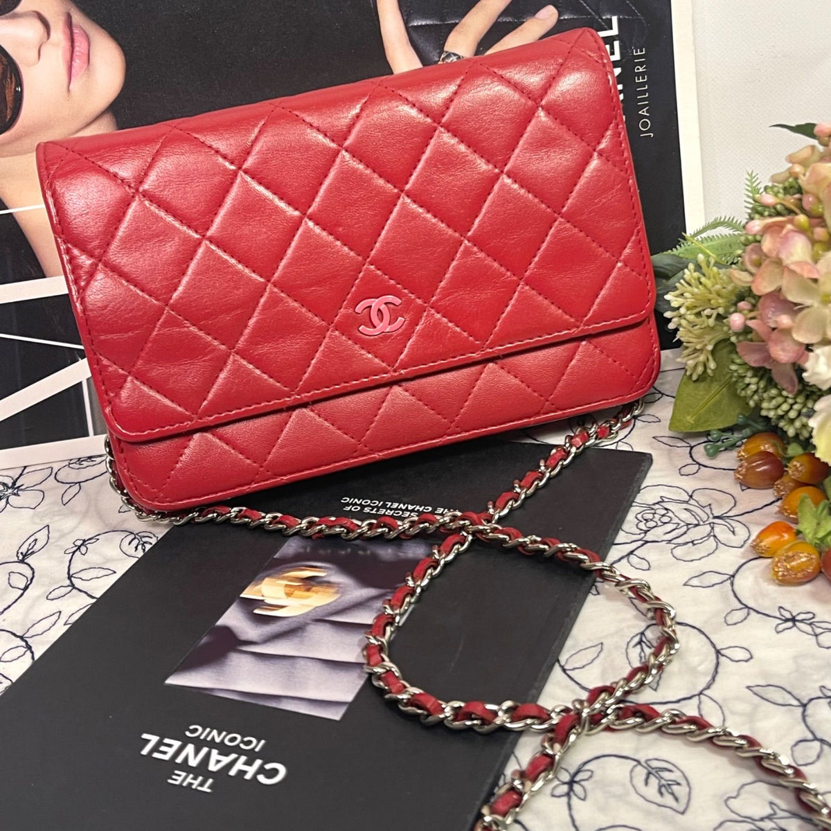 Chanel Pink Coco Chain Wallet Quilted Shoulder Bag — view 2