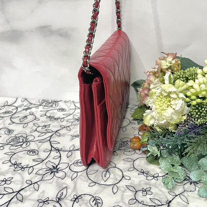 Chanel Pink Coco Chain Wallet Quilted Shoulder Bag — view 7