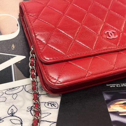 Chanel Pink Coco Chain Wallet Quilted Shoulder Bag — view 5