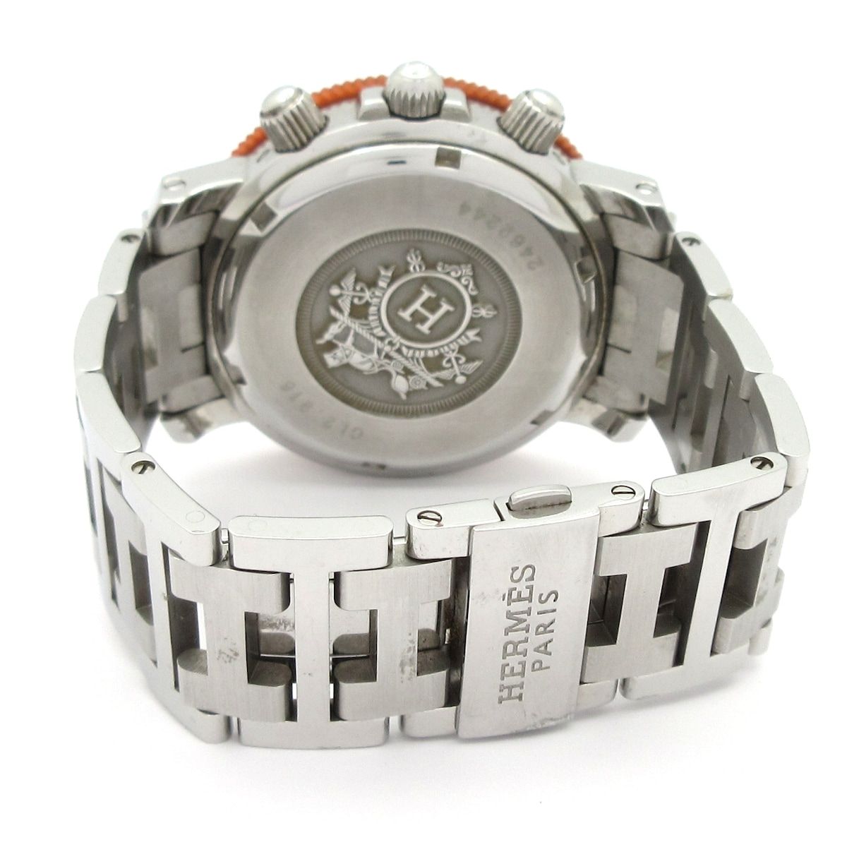 Hermes Watch Clipper Diver Chrono Chronograph SS Orange — view 6