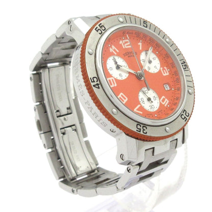 Hermes Watch Clipper Diver Chrono Chronograph SS Orange — view 3