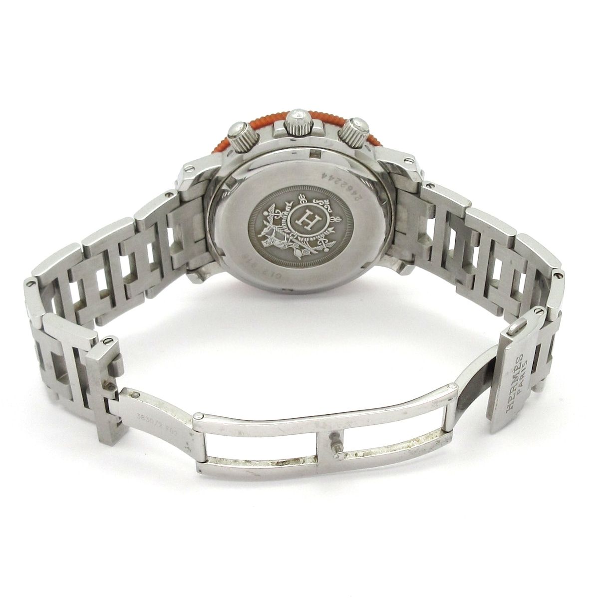 Hermes Watch Clipper Diver Chrono Chronograph SS Orange — view 7