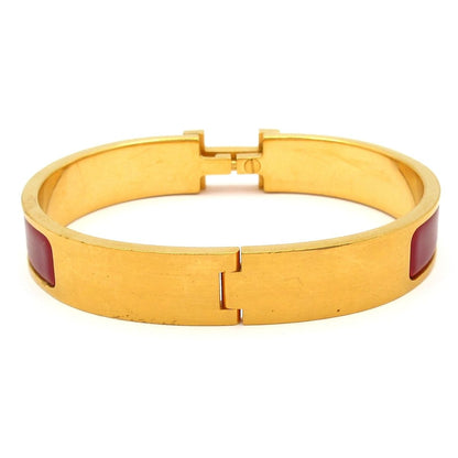 Hermes Bangle Clic HH Gold Bordeaux Bracelet — view 3