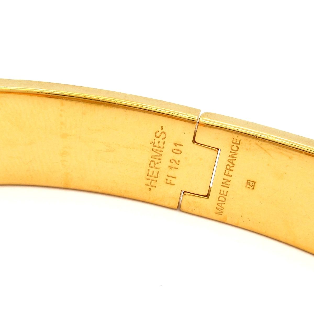 Hermes Bangle Clic HH Gold Bordeaux Bracelet — view 4